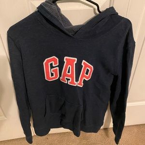 Navy Blue and Pink Gap Hoodie